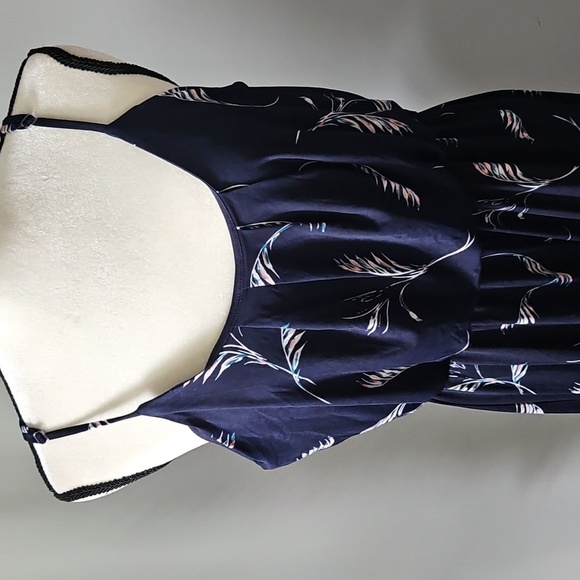 Love Ryan Navy Blue with Print Spaghetti Strap Jumpsuit - Picture 6 of 16